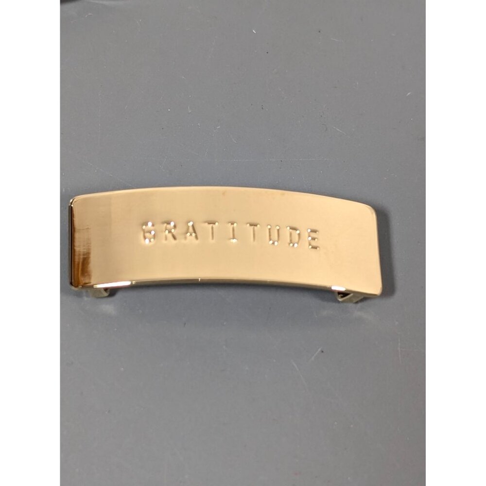 Keep Collective Say Something Gratitude‎ Bar Gold Tone Slide Charm NEW
